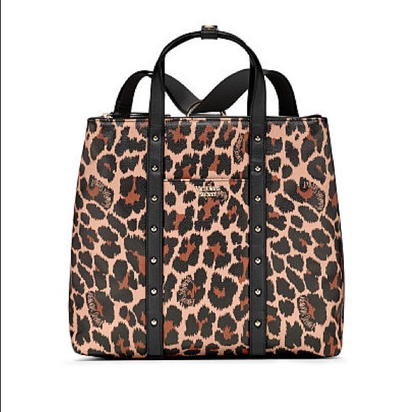 Victoria's Secret Handbags - ❤️NWT VS Leopard Logo Mix Convertible Backpack